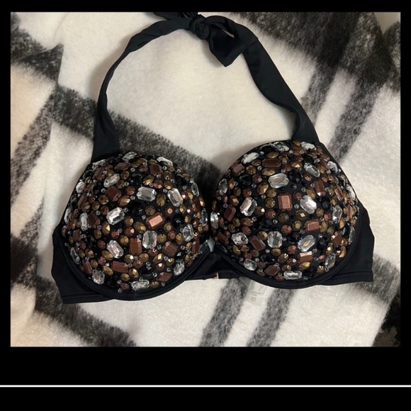 ✨️ VICTORIA'S SECRET Bombshell Bling Jeweled Bikini Swim Top ✨️ - Picture 2 of 3